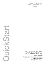 Advance Paris X-A220EVO Quick Start Manual preview