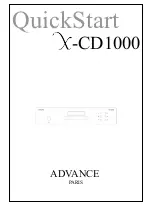 Advance Paris x-CD1000 Quick Start Manual preview