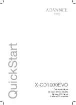 Advance Paris X-CD1000EVO Quick Start Manual preview