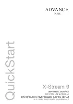 Preview for 1 page of Advance Paris X-Stream 9 Quick Start Manual