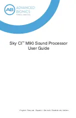 Advanced Bionics Sky CI M90 User Manual preview