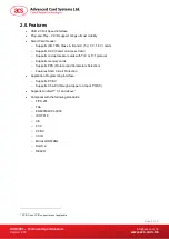 Preview for 4 page of Advanced Card Systems Ltd. ACR3801 Technical Specifications