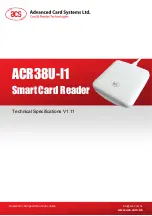 Advanced Card ACR38U-I1 Technical Specifications preview