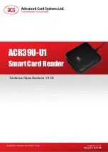 Preview for 1 page of Advanced Card ACR39U-U1 Technical Specifications