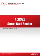 Preview for 1 page of Advanced Card ACR39x Reference Manual