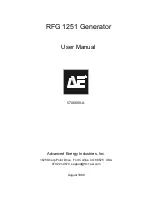 Предварительный просмотр 1 страницы Advanced Energy RFG 1251 User Manual