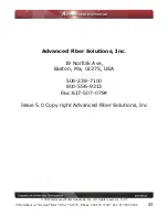 Предварительный просмотр 33 страницы Advanced Fiber Solutions AF-DR-515 User Manual