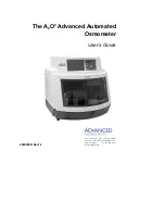 Advanced Instruments A2O User Manual preview