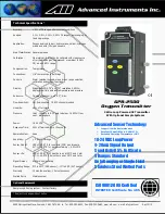 Предварительный просмотр 1 страницы Advanced Instruments GPR-2500 Owner'S Manual