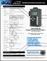 Предварительный просмотр 2 страницы Advanced Instruments GPR-2500 Owner'S Manual