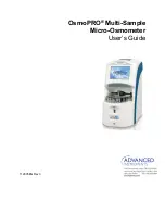 Advanced Instruments OsmoPRO Multi-Sample User Manual preview