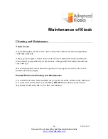 Предварительный просмотр 18 страницы Advanced Kiosks Document Kiosk Owner'S Manual