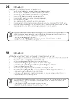 Предварительный просмотр 3 страницы Advanced Lighting Systems RFL251R Manual