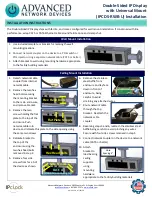 ADVANCED Network Devices IPCDS-RWB-U Installation Instructions предпросмотр