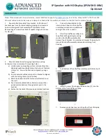 Предварительный просмотр 1 страницы ADVANCED Network Devices IPSWDHD-MW Quick Start Manual