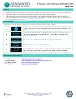 Предварительный просмотр 2 страницы ADVANCED Network Devices IPSWDHD-MW Quick Start Manual