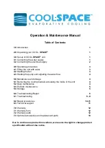 Preview for 2 page of Advanced Radiant Systems COOL-SPACE CS5-16 Operation And Maintenance Manual