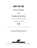 Advanced Technology Video QuadraSplit 421SS Owner'S Manual And Operating Instructions preview