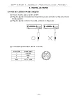 Preview for 9 page of AdvanPOS WP-T800 User Manual