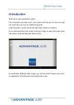 Предварительный просмотр 3 страницы ADVANTAGE AIR MyAir5 Series User Manual