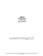 Advantage ANC22 Operation Manual preview