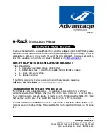 Advantage SportsRack V-Rack 1011 Instruction Manual preview