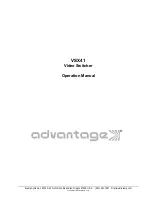 Preview for 1 page of Advantage VSX41 Operation Manual