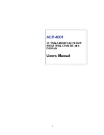 Preview for 1 page of Advantech ACP-4001 User Manual