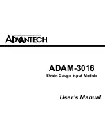 Предварительный просмотр 1 страницы Advantech ADAM-3016 User Manual