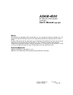 Advantech ADAM-4500 User Manual preview