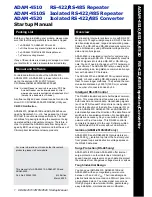 Preview for 1 page of Advantech ADAM-4510 Startup Manual