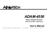 Preview for 1 page of Advantech Advantech Modem ADAM-4550 User Manual