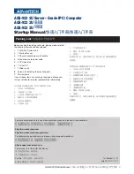 Preview for 1 page of Advantech AGS-923 Startup Manual