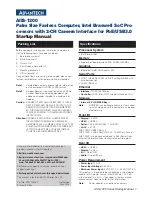 Preview for 1 page of Advantech AIIS-1200 Series Startup Manual