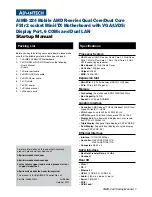 Advantech AIMB-224 Startup Manual preview