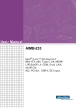 Preview for 1 page of Advantech AIMB-233 User Manual