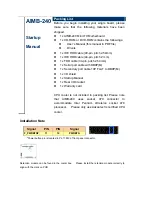 Advantech AIMB-240 Series Startup Manual preview