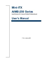 Preview for 1 page of Advantech AIMB-250F-00B1 User Manual