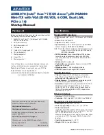 Advantech AIMB-270 Startup Manual preview