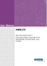 Advantech AIMB-278 User Manual предпросмотр