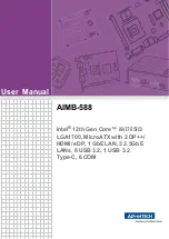 Preview for 1 page of Advantech AIMB-588 User Manual