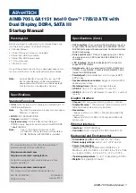 Advantech AIMB-705 Startup Manual preview