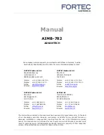 Preview for 1 page of Advantech AIMB-782 User Manual