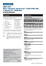 Advantech AIMC-3421 Startup Manual предпросмотр