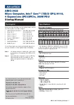 Advantech AIMC-3422 Startup Manual предпросмотр