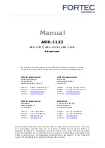 Предварительный просмотр 1 страницы Advantech ARK-1123 User Manual