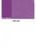 Preview for 1 page of Advantech ARK-3403 User Manual