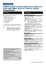 Preview for 1 page of Advantech ASMB-813I Series Startup Manual