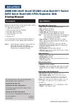 Preview for 1 page of Advantech ASMB-922I Startup Manual