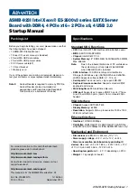 Предварительный просмотр 1 страницы Advantech ASMB-923I Startup Manual